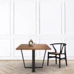 Taurus - Stół- Dębowy blat - Jadalnia - Metalowe Dekoracje - Abiel - Akcesoria metalowe do Salonu - Meble Metalowe Loft