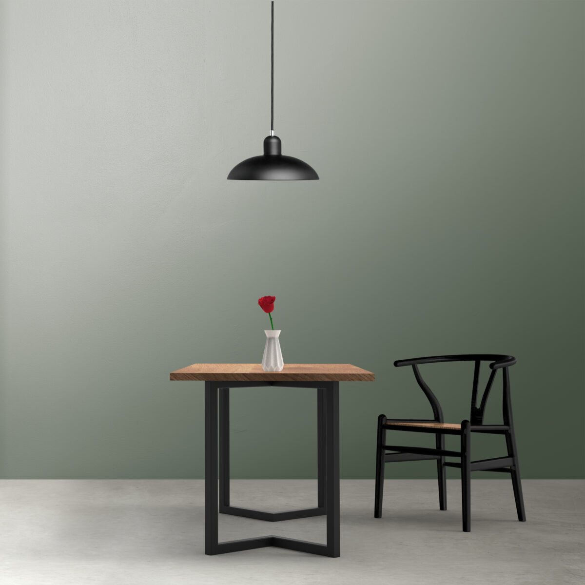 Cancer - Stół- Dębowy blat - Jadalnia - Metalowe Dekoracje - Abiel - Akcesoria metalowe do Salonu - Meble Metalowe Loft