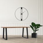 Kastor - Stół- Dębowy blat - Jadalnia - Metalowe Dekoracje - Abiel - Akcesoria metalowe do Salonu - Meble Metalowe Loft