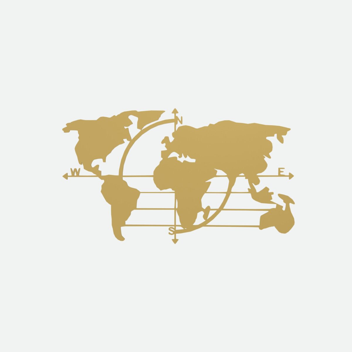 Mapa świata kompas - Dekoracje ścienne - Obraz metalowy - Dekoracje metalowe - Abiel - Akcesoria metalowe do Salonu - Dekoracje wycinane laserowo