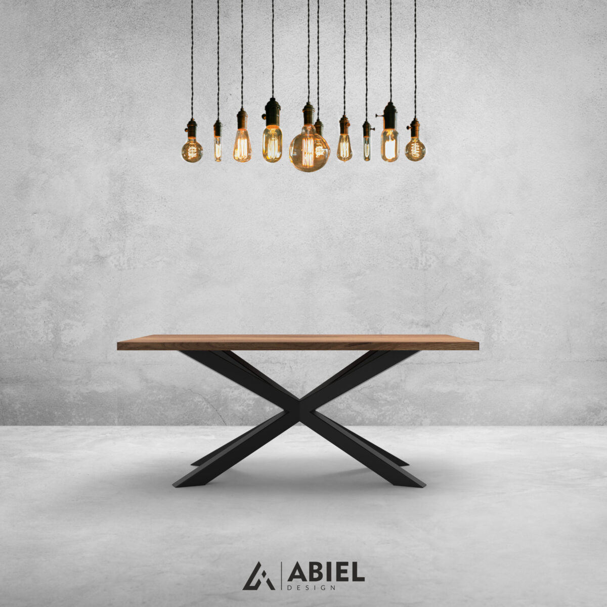 Fang - Pająk - Stół do jadalni- Dębowy blat - Kuchnia - Metalowe Dekoracje - Abiel - Akcesoria metalowe do Salonu - Meble Loft