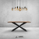 Fang - Pająk - Stół do jadalni- Dębowy blat - Kuchnia - Metalowe Dekoracje - Abiel - Akcesoria metalowe do Salonu - Meble Loft