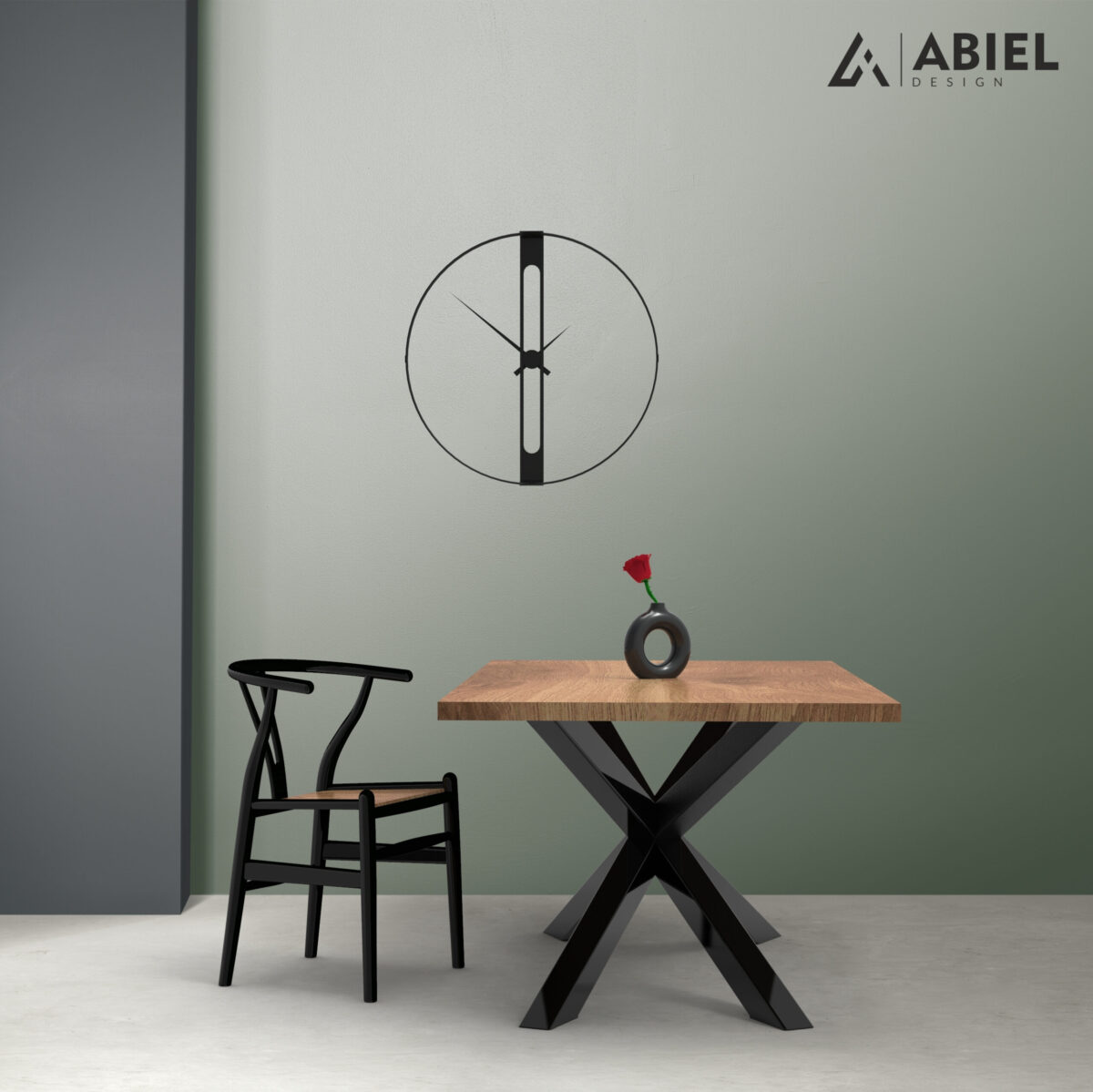 Fang - Pająk - Stół do jadalni- Dębowy blat - Kuchnia - Metalowe Dekoracje - Abiel - Akcesoria metalowe do Salonu - Meble Loft