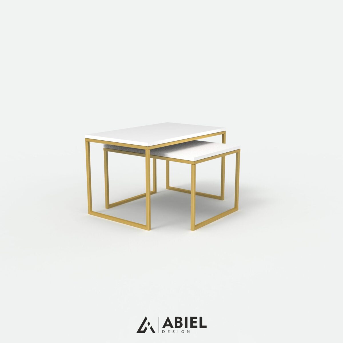 Tiaki - Komplet stolików kawowych - Stolik loft - Metalowe Dekoracje - Abiel - Akcesoria metalowe do salonu - Nowoczesny meble metalowe - Loft