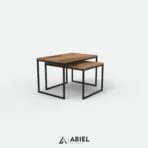 Tiaki - Komplet stolików kawowych - Stolik loft - Metalowe Dekoracje - Abiel - Akcesoria metalowe do salonu - Nowoczesny meble metalowe - Loft