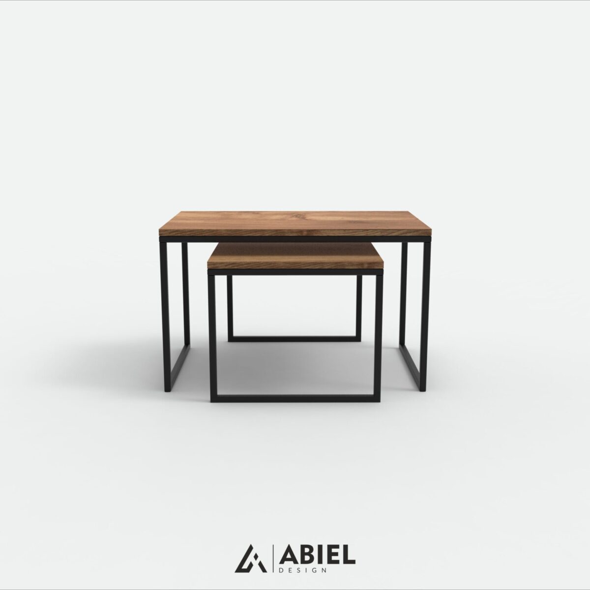 Tiaki - Komplet stolików kawowych - Stolik loft - Metalowe Dekoracje - Abiel - Akcesoria metalowe do salonu - Nowoczesny meble metalowe - Loft