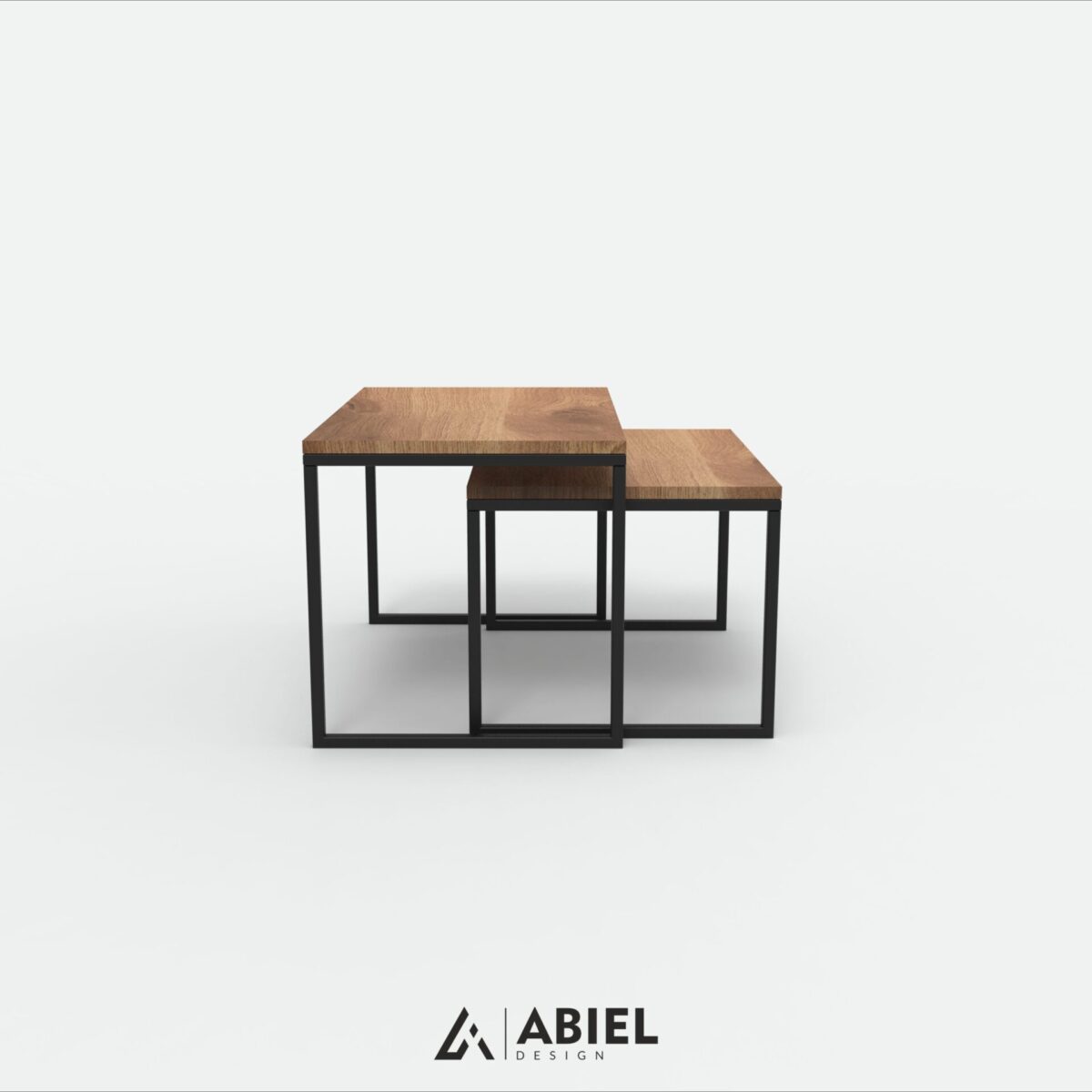 Tiaki - Komplet stolików kawowych - Stolik loft - Metalowe Dekoracje - Abiel - Akcesoria metalowe do salonu - Nowoczesny meble metalowe - Loft