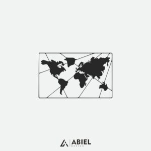 Mapa świata - Dekoracje ścienne - Obraz metalowy - Dekoracje metalowe - Abiel - Akcesoria metalowe do wnętrz - Dekoracje wycinane laserowo