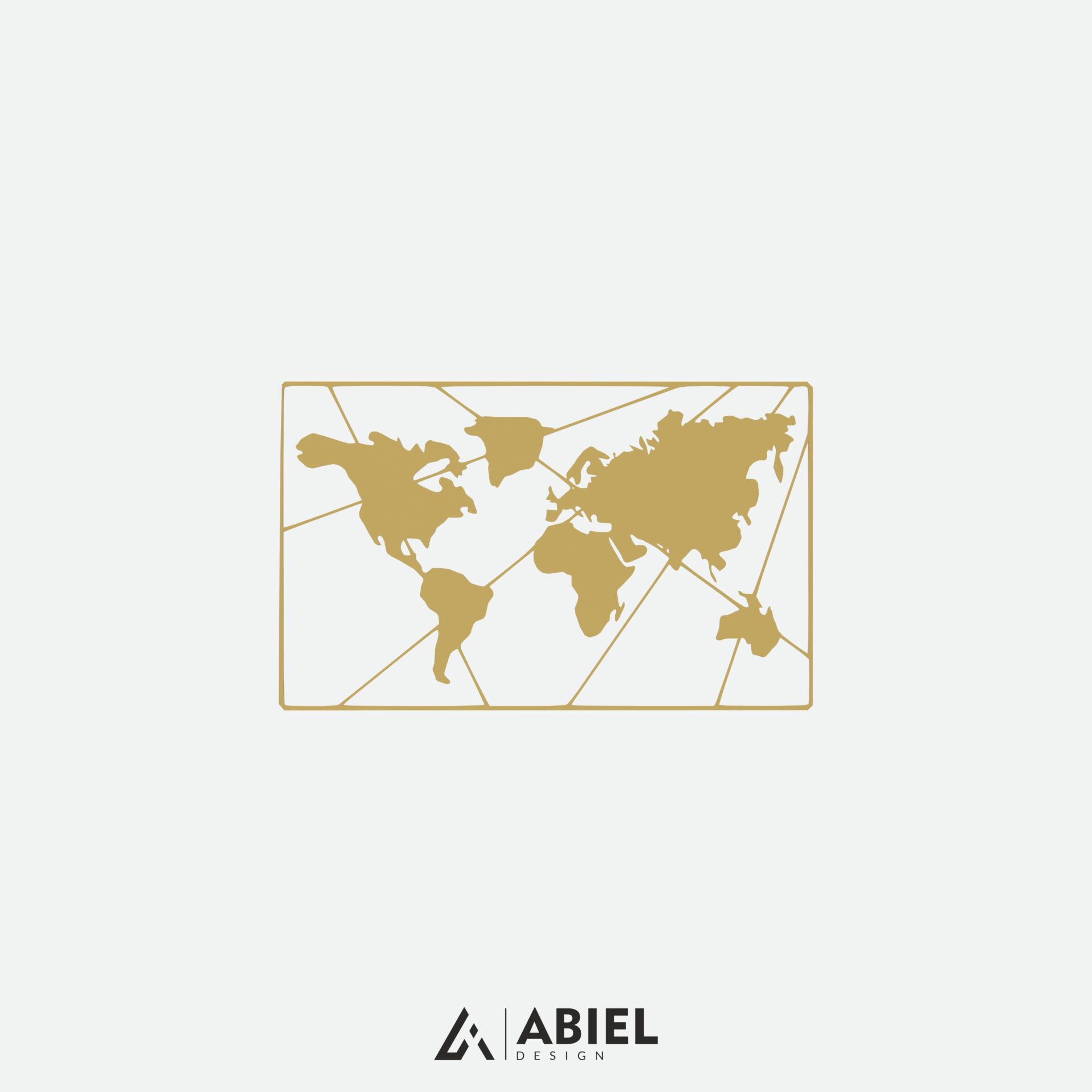 Mapa świata - Dekoracje ścienne - Obraz metalowy - Dekoracje metalowe - Abiel - Akcesoria metalowe do wnętrz - Dekoracje wycinane laserowo