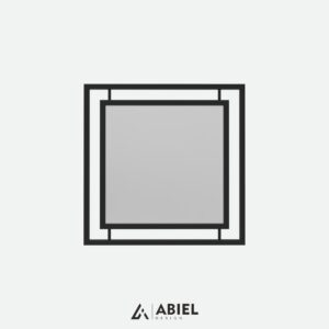 Arktur - Lustro w ramie - Lustro kwadratowe - Metalowe Dekoracje - Abiel - Akcesoria metalowe - Loft - Meble Loft