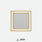 Arktur - Lustro w ramie - Lustro kwadratowe - Metalowe Dekoracje - Abiel - Akcesoria metalowe - Loft - Meble Loft