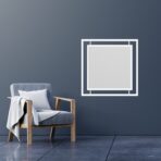 Arktur - Lustro w ramie - Lustro kwadratowe - Metalowe Dekoracje - Abiel - Akcesoria metalowe - Loft - Meble Loft