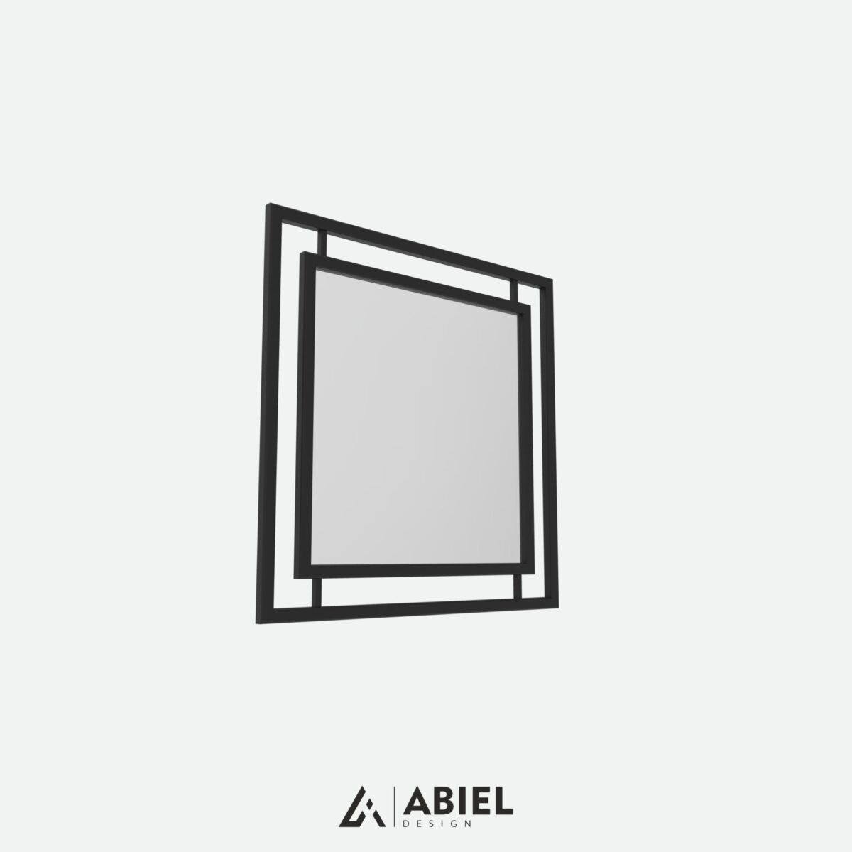 Arktur - Lustro w ramie - Lustro kwadratowe - Metalowe Dekoracje - Abiel - Akcesoria metalowe - Loft - Meble Loft