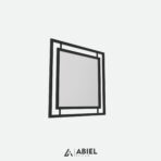 Arktur - Lustro w ramie - Lustro kwadratowe - Metalowe Dekoracje - Abiel - Akcesoria metalowe - Loft - Meble Loft