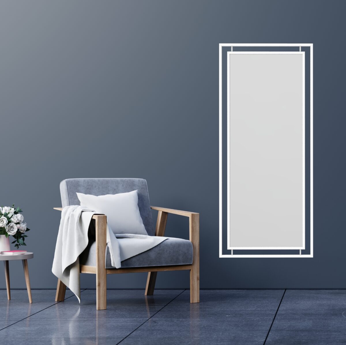 Arktur - Lustro w ramie - Lustro prostokątne - Metalowe Dekoracje - Abiel - Akcesoria metalowe - Loft - Meble Loft