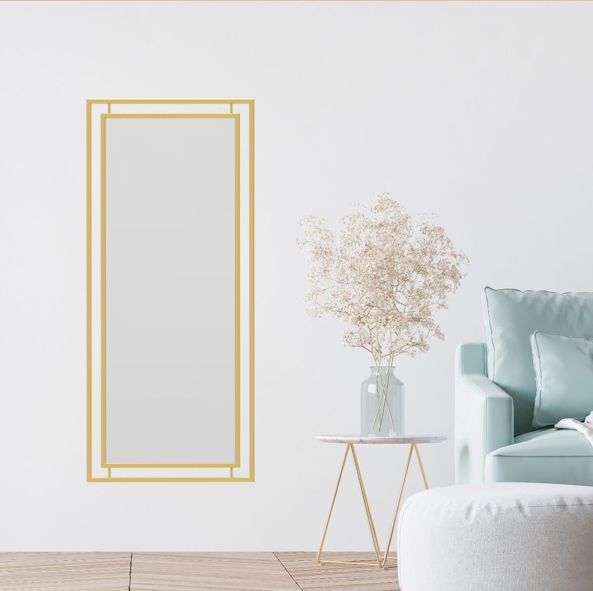 Arktur - Lustro w ramie - Lustro prostokątne - Metalowe Dekoracje - Abiel - Akcesoria metalowe - Loft - Meble Loft